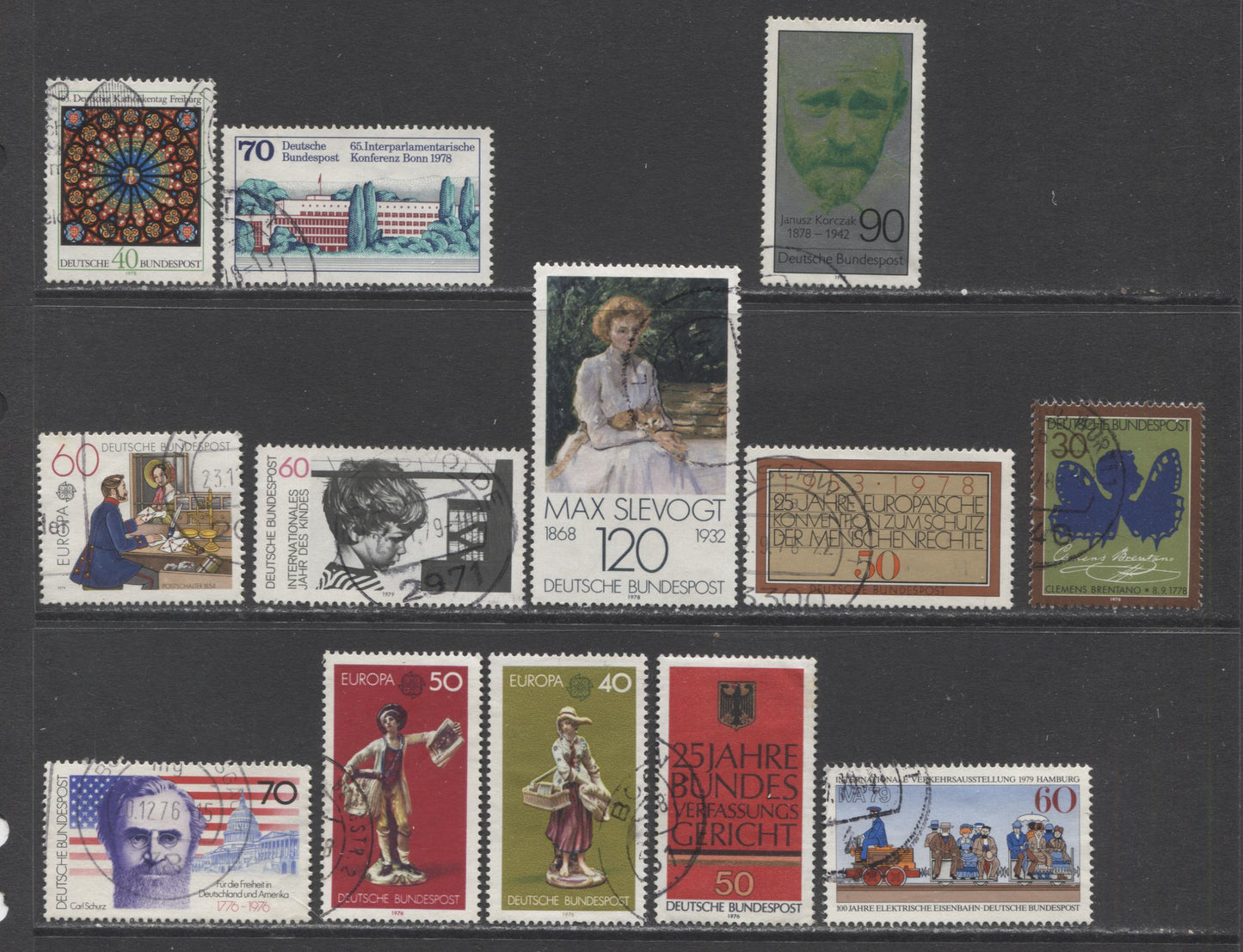 Germany SC#1208/1294 1976-1979 Commemoratives, 44 Very Fine Used Singles, Click on Listing to See ALL Pictures, 2022 Scott Classic Cat. $14.75 USD