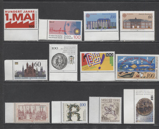 Germany SC#1591-1602 1990 Speyer - Europa, 12 VFNH Singles, Click on Listing to See ALL Pictures, 2022 Scott Classic Cat. $17.9 USD