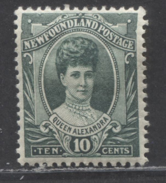 Lot 68 Newfoundland #112 10c Myrtle Green Queen Alexandra, 1911 Royal Family Coronation Of King George V Issue, A VFOG Single With Perf 13.8x14.2 Comb