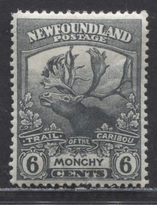 Lot 95 Newfoundland #120 6c Grey Monchy, 1919 Trail Of The Caribou Issue, A VFOG Single With Perf 14.3x14.1 Line