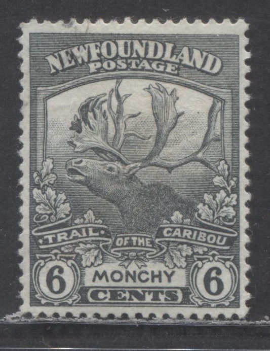 Lot 97 Newfoundland #120 6c Grey Monchy, 1919 Trail Of The Caribou Issue, A Very Fine Used Single With Perf 14.3x14.1 Line