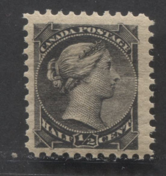 Lot 94 Canada #34 1/2c Black Queen Victoria, 1870-1893 Small Queen Issue, A FNH Single With Perf 12.1, 2nd Ottawa Printing