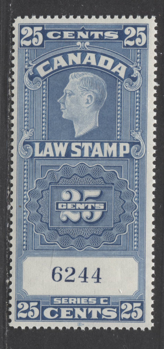 Canada #FSC24 25c Blue King George VI, 1938-1967 Supreme Court Issue, A VFNH Single