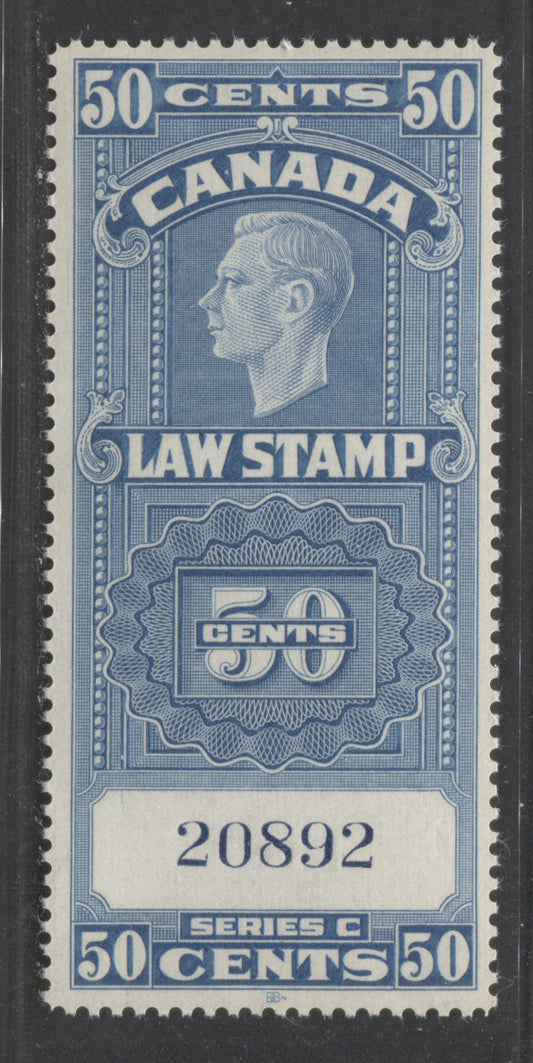 Canada #FSC25 50c Blue King George VI, 1938-1967 Supreme Court Issue, A VFNH Single