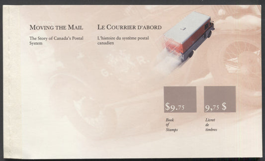 Canada #BK118 $9.75 Multicolored CPC Van, 1990 Moving The Mail Issue, A VFNH Prestige Booklet, A Booklet Of 25 39c Stamps