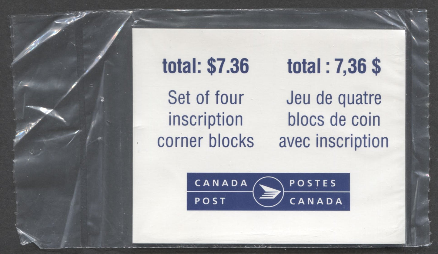 Lot 340 Canada #1773a 46c Multicolored Rabbit & Symbol - The Masks Of Tradgedy & Comedy 1999 Lunar New Year & Le Theatre Du Rideau Vert, Canada Post Sealed Pack of Inscription Blocks on TRC Paper With HB Type 7A Insert Card, VFNH, Unitrade Cat. $36