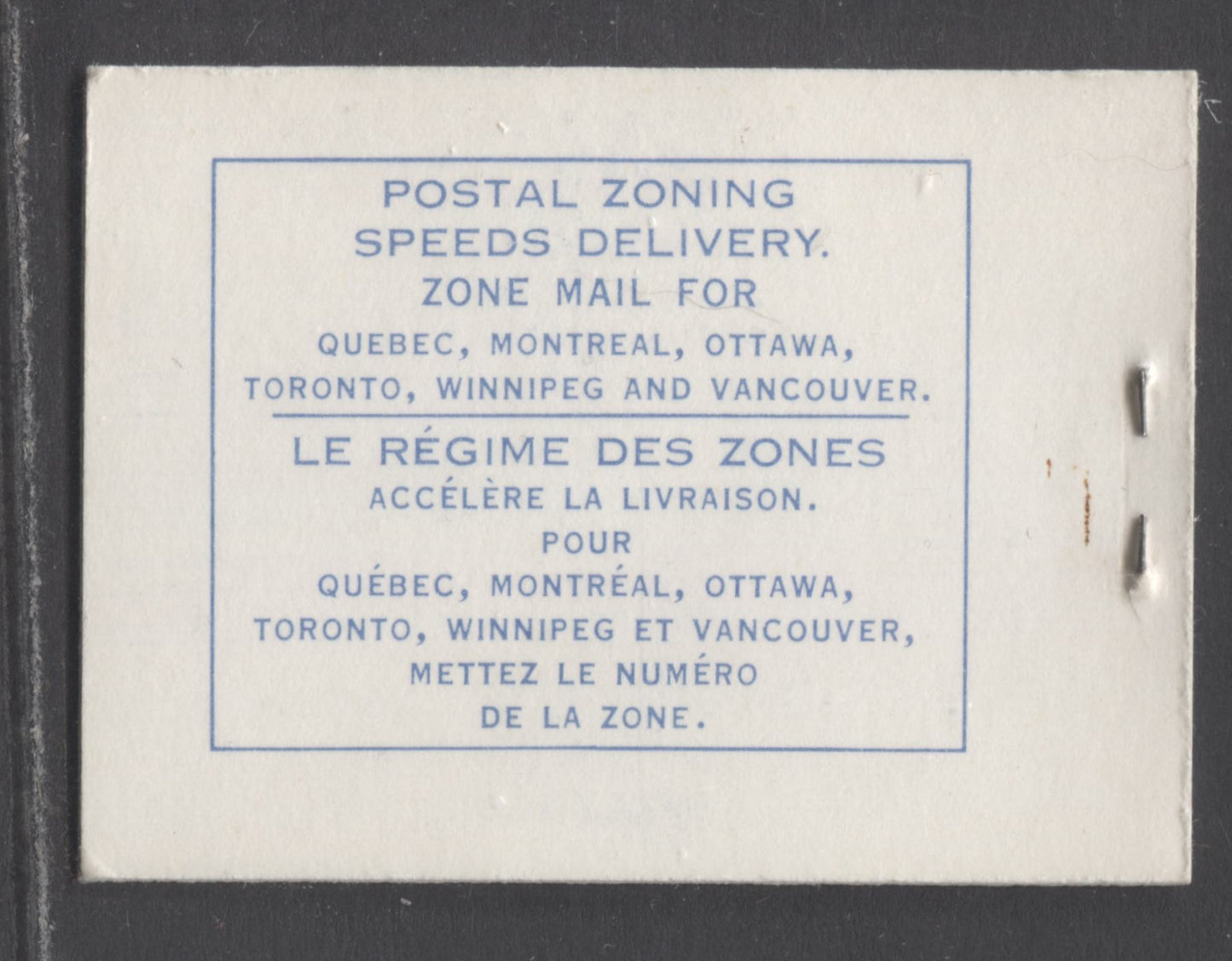 Lot 221 Canada #BK52b 1962-1967 Cameo Issue, a VFNH Booklet Containing A 5c Pane of 5 + Label, Type II Cover "Local 4c First Ounce", DF Pane, HB Interleaving, 12.5mm Staple