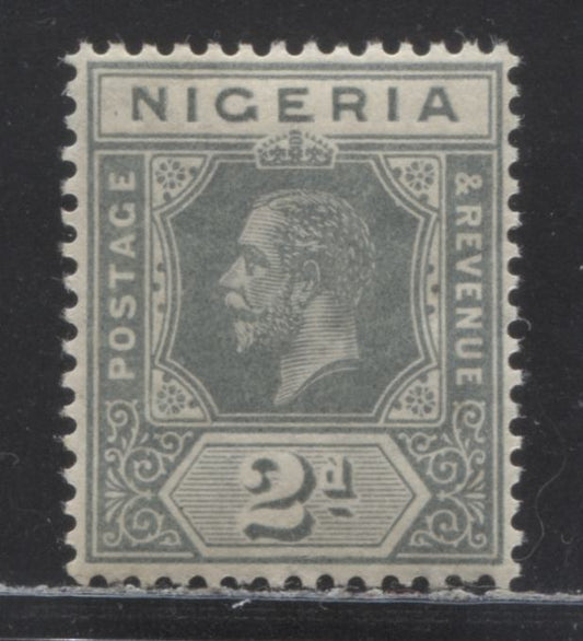 Nigeria SC#3 2d Bluish Gray 1914-1929 Imperial Keyplate Issue, With Shiny, Crackly Cream Gum, Multiple Crown Ca Wmk, A VFNH Example, Click on Listing to See ALL Pictures, Estimated Value $20 USD