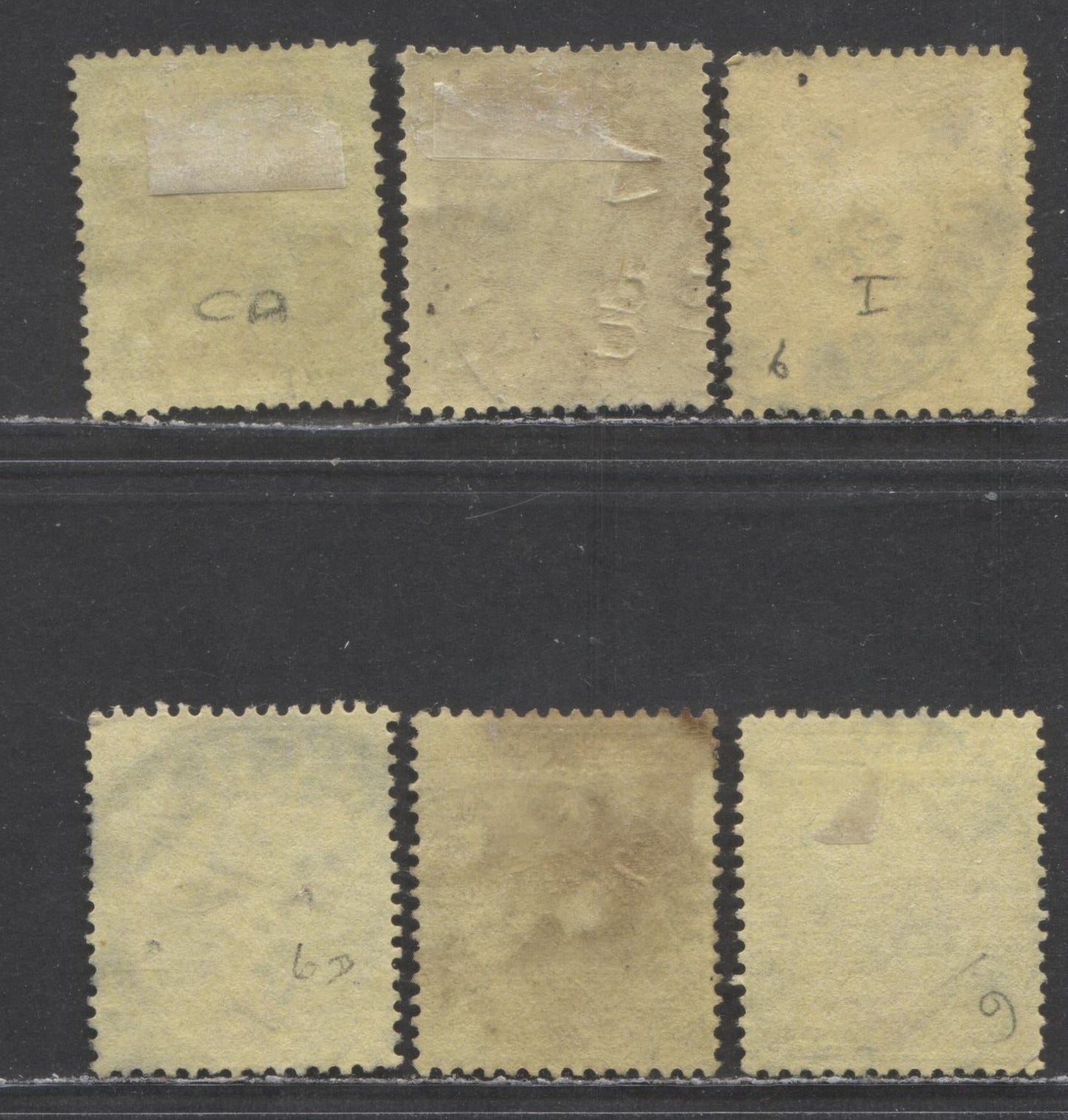 Nigeria SC#5 4d Grey & Red On Pale Yellow & Buff 1914-1929 Imperial Keyplate Issue, With Smaller Town & Village Cancels, Multiple Crown CA Wmk, 6 Fine Used Singles, Click on Listing to See ALL Pictures, Estimated Value $65 USD