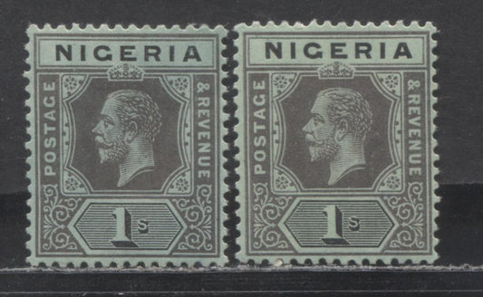 Nigeria SC#15-15a 1914-1929 Imperial Keyplate Issue, , Multiple Crown CA Wmk, 2 VFOG Singles, Click on Listing to See ALL Pictures, 2022 Scott Classic Cat. $226.6 USD
