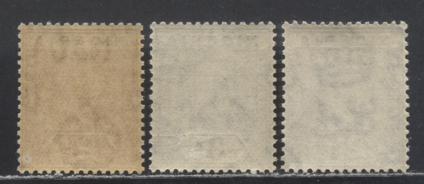 Nigeria SC# 22,24,26 (SG# 19,21,22) 2d, 2 1/2d, 3d 1921 - 1933 King George V Imperium Key Plate Issue, Script CA Watermark, 3 VFNH Singles, Click on Listing to See ALL Pictures, Estimated Value $32 USD