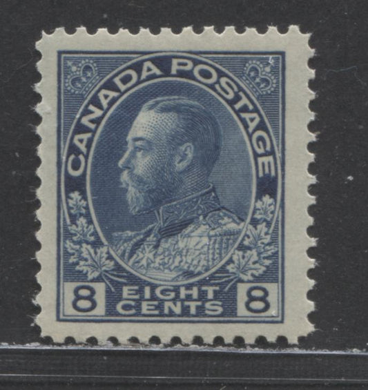Lot 84 Canada #115 8c Blue King George V, 1911-1925 Admiral Issue, A VFNH Single With A Small Gum Pinch