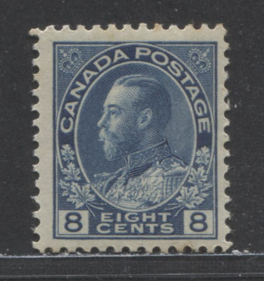 Lot 85 Canada #115 8c Blue King George V, 1911-1925 Admiral Issue, A FNH Single With Dry Printing