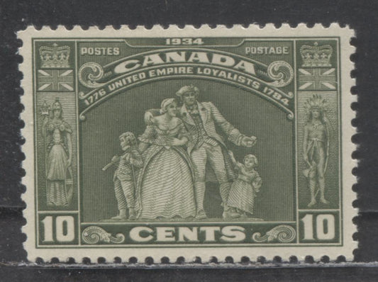 Canada #209 10c Olive Green Loyalist Statue, 1934 Loyalists Issue, A VFOG Single
