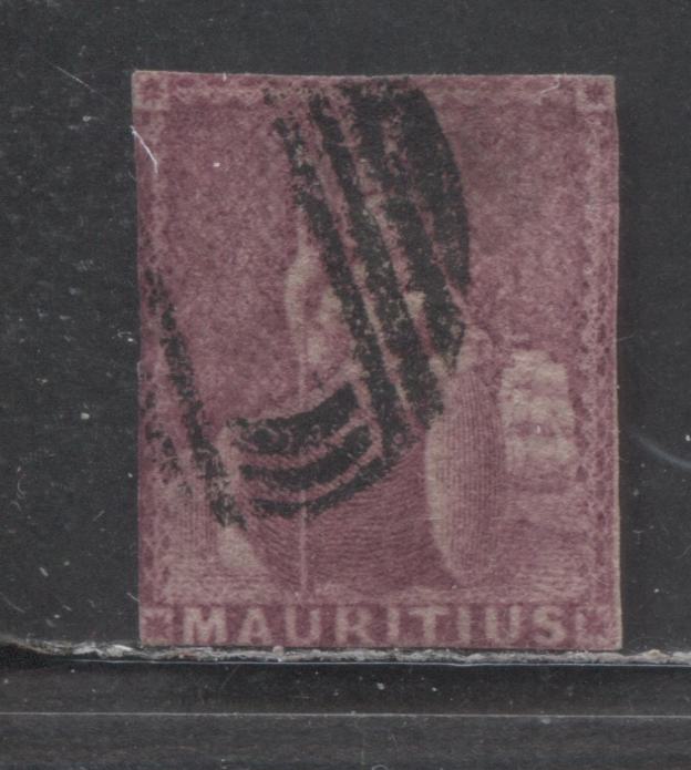 Lot 169 Mauritius SC#11 9d Magenta 1859 Brittania Issue, No Margins, But Sound, A Good Used Single, Click on Listing to See ALL Pictures, Estimated Value $15 USD