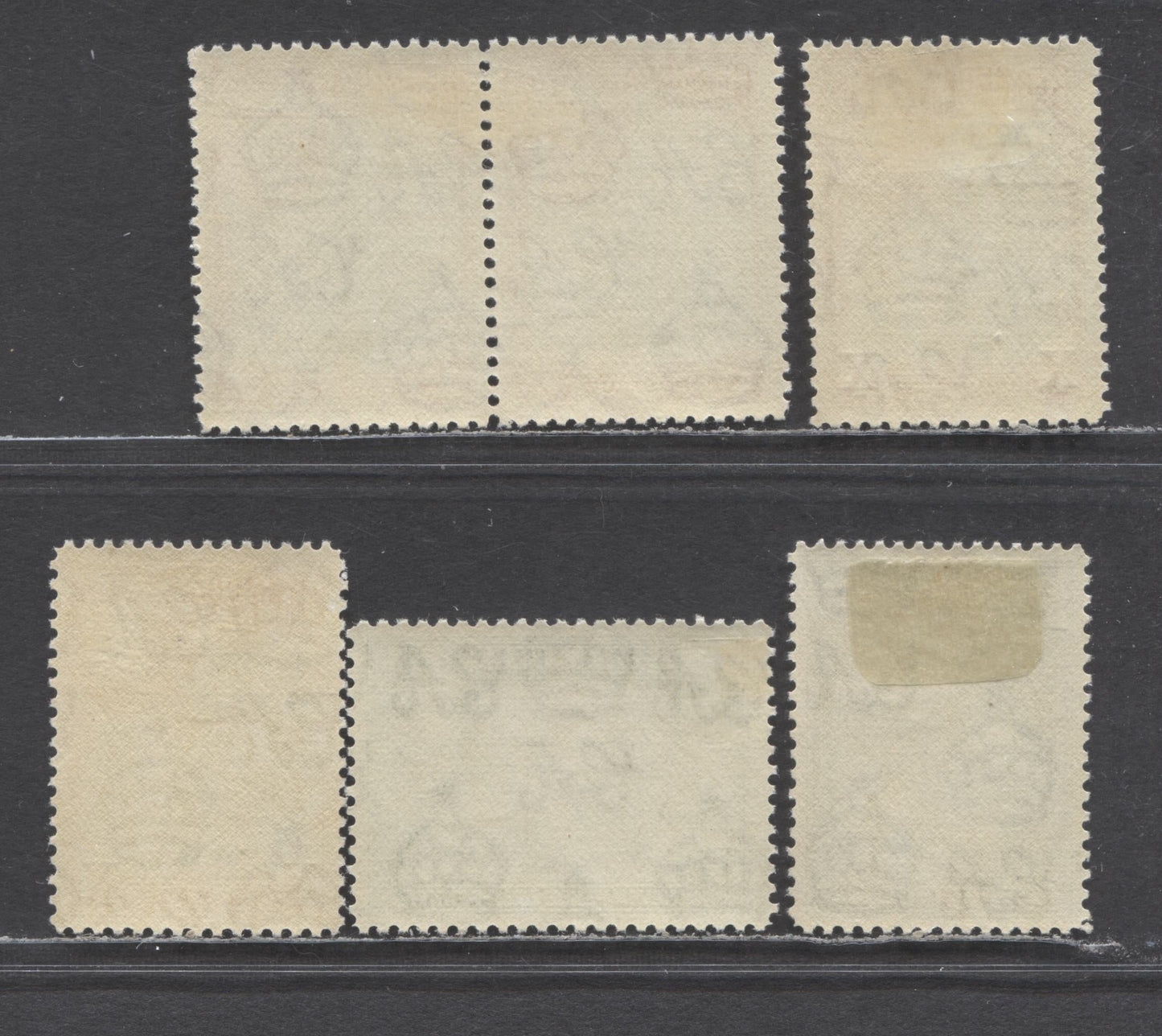 Lot 69 Bermuda SC#120/129 1938-1951 KGVI Pictorial Issue, 1/2d Surcharges With Different Spaces , 5 VFOG Singles & Pair, Click on Listing to See ALL Pictures, 2022 Scott Classic Cat. $39.7 USD