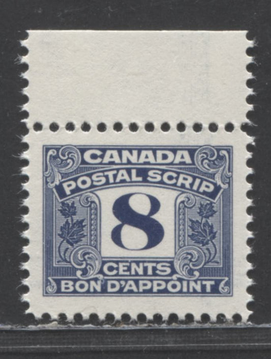 Canada #FPS45 8c Blue , 1967 Third Issue Postal Scrip, A VFNH Single