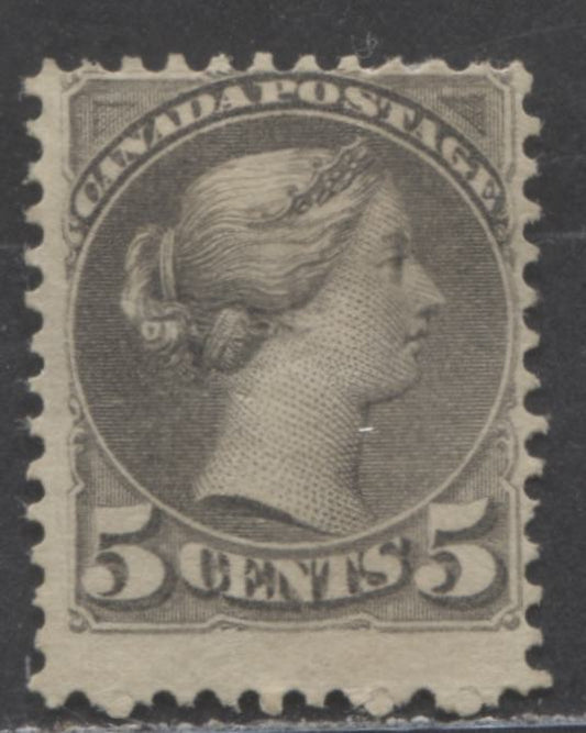 Lot 88 Canada #42 5c Gray Queen Victoria, 1888-1897 Small Queen Issue, A Fine Unused Single, Second Ottawa Printing