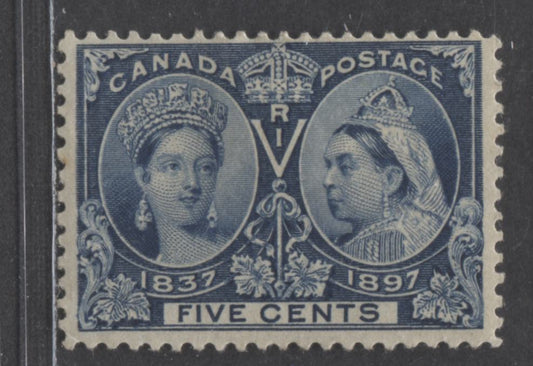 Lot 93 Canada #54 5c Deep Blue Queen Victoria, 1897 Diamond Jubilee Issue, A FOG Single