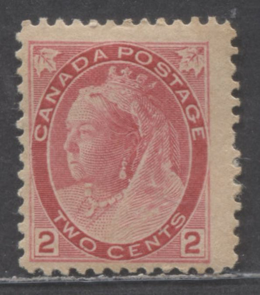 Lot 95 Canada #77a 2c Carmine Queen Victoria, 1898-1902 Numeral Issue, A FOG Single, Die II