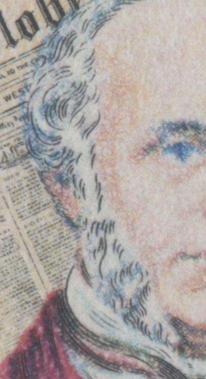 Canada #484 5c Multicolored George Brown, 1968 George Brown Issue, 2 VFNH Singles On DF Grayish Paper With Peachy Background With Long Beard Variety, Listed In Darnell With Normal For Comparison