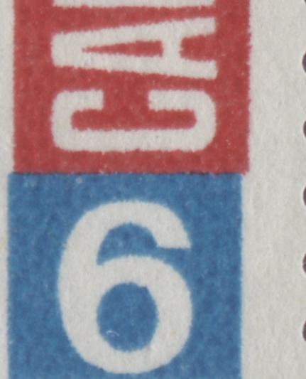 Canada #490-I,var 6c Black, Bright Blue and Carmine Curlers On Rink, 1969 Curlers, 3 VFNH Singles On LF-fl Bluish White, DF Yellowish Gray & DF Grayish White Papers, Lopsided Label Variety