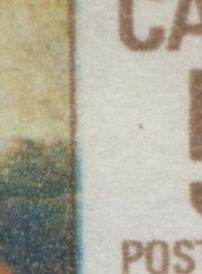 Canada #492 var 50c Multicoloured Return From The Harvest, 1969 Suzor - Cote Issue, A VFNH Single On HF Paper, With Shift Of Cyan Beyond Right Frameline, Fluorescence Level 8