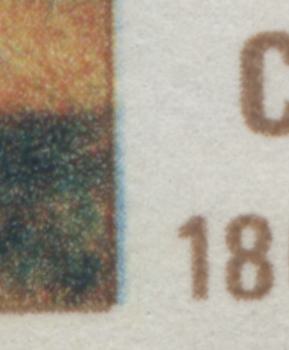 Canada #492 var 50c Multicoloured Return From The Harvest, 1969 Suzor - Cote Issue, A VFNH Single On HF Paper, With Shift Of Cyan Beyond Right Frameline, Fluorescence Level 8