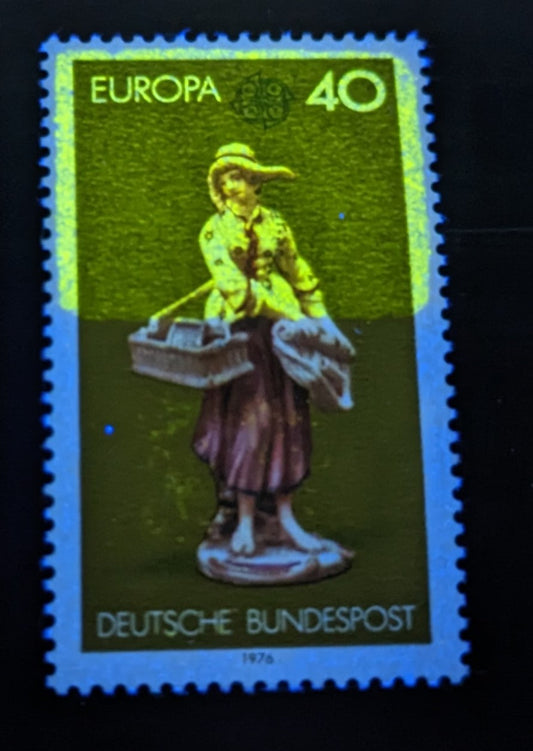 Germany SC#1211 40pf Multicolored 1976 Europa Issue, Top Half Faint Tagging, A VFNH Example, Click on Listing to See ALL Pictures, Estimated Value $15 USD