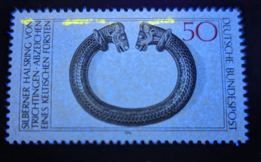 Germany SC#1220 50pf Multicolored 1976 Archeological Discoveries, With Faint Top Bar Tagging, A VFNH Example, Click on Listing to See ALL Pictures, Estimated Value $15 USD