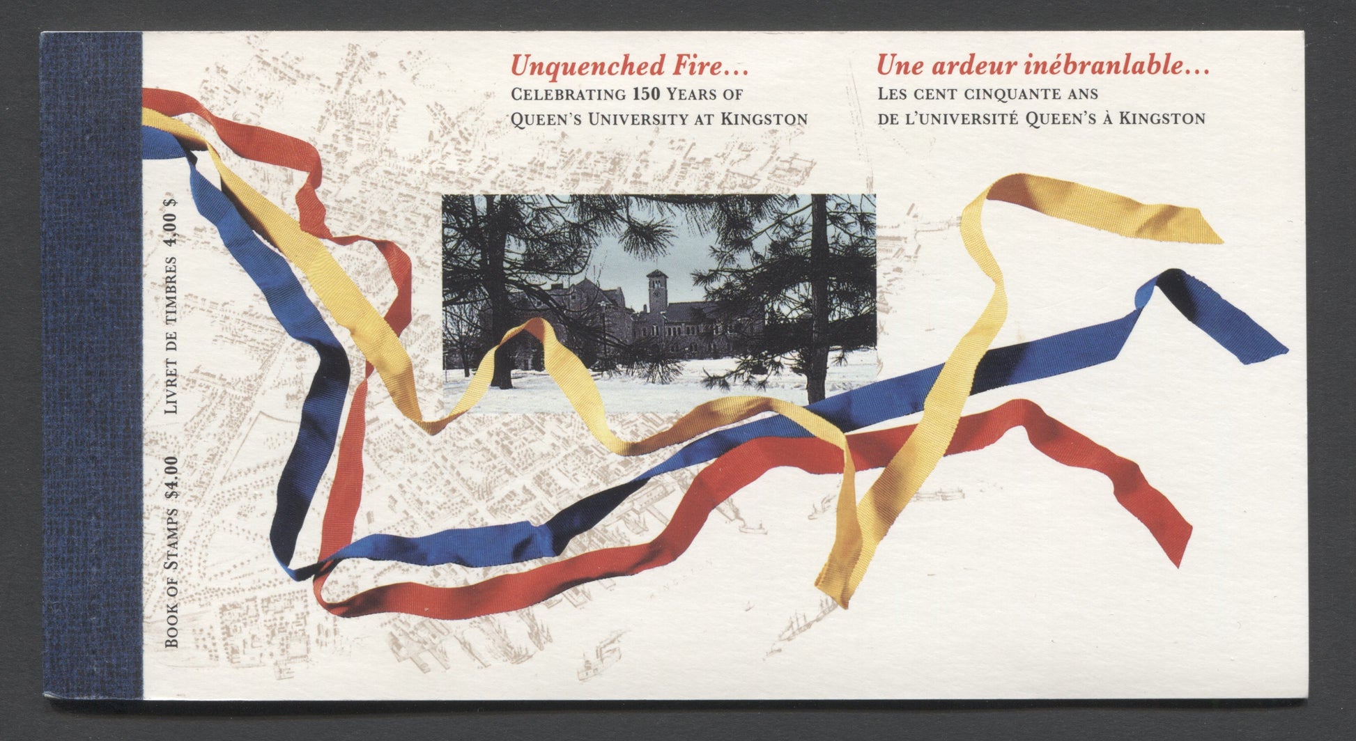 Canada #BK132a-b (SG #SB142) 1991 Queen's University Issue, Complete $4  Booklet, Front Cover