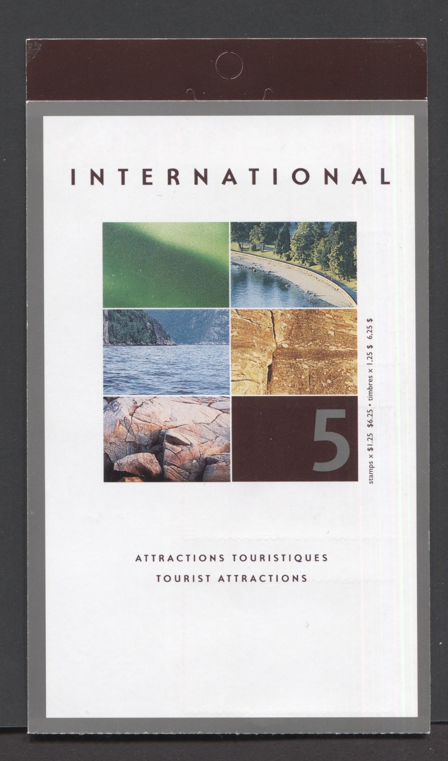 Canada #BK260a-b 2002 Tourist Attractions Issue, Complete $6.25 Booklet, Tullis Russell Coatings Paper, Dead Paper, 4 mm GT-4 Tagging
