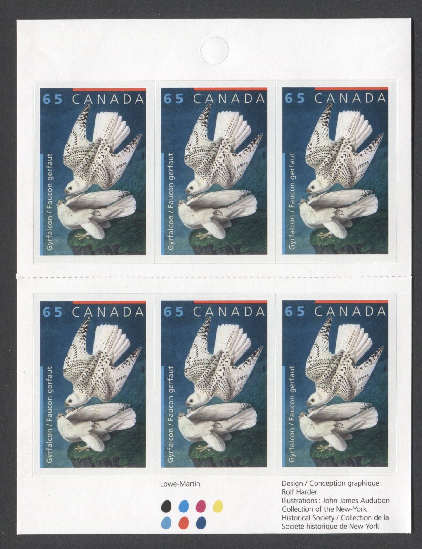 Canada #BK267 2003 Audobon Issue, Complete $3.90 Booklet, JAC Paper, Dead Paper, 4 mm GT-4 Tagging
