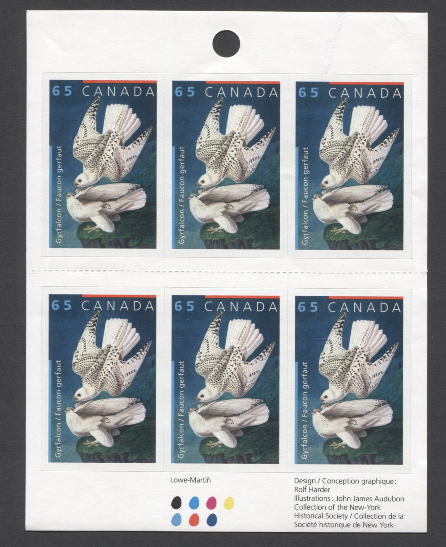 Canada #BK267 2003 Audobon Issue, Complete $3.90 Booklet, JAC Paper, Dead Paper, 4 mm GT-4 Tagging