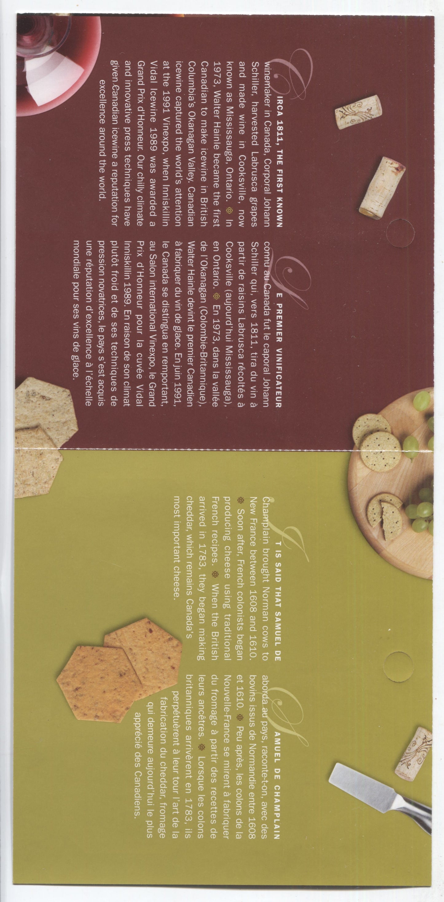 Canada #BK333 2006 Wine and Cheese Issue, Complete $4.08 Booklet, Tullis Russell Coatings Paper, Dead Paper, 4 mm GT-4 Tagging
