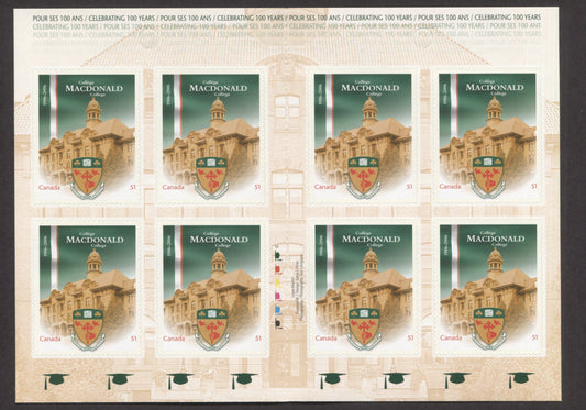Canada #BK334 2006 Macdonald College Issue, Complete $4.08 Booklet, Tullis Russell Coatings Paper, Dead Paper, 4 mm GT-4 Tagging