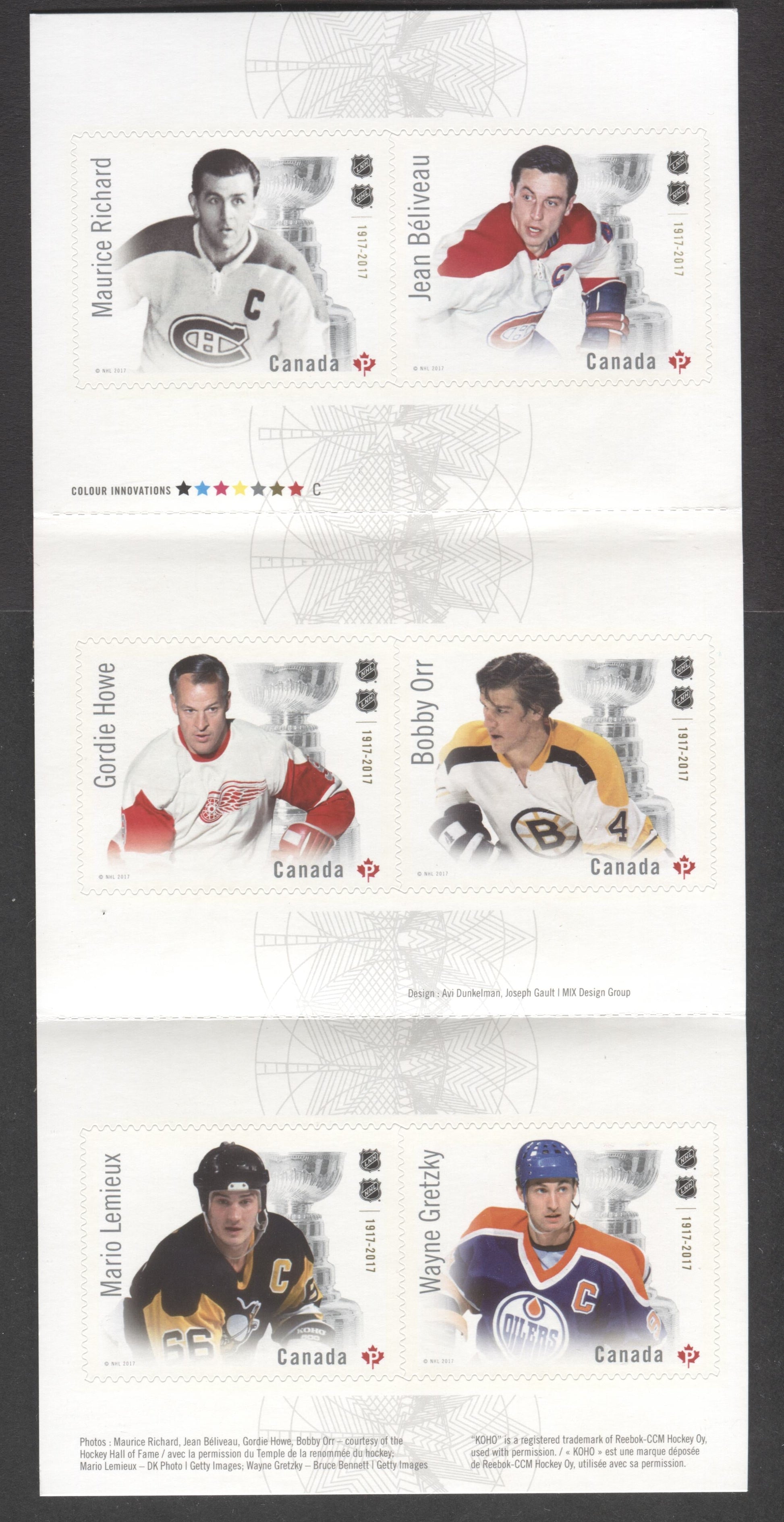 Canada #BK678 (SG #) 2017 NHL - Ultimate Six Issue, Complete $5.1  Booklet, Front Cover