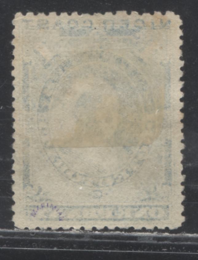 Niger Coast Protectorate SG#46d 1d Blue Queen Victoria, 1893 Obliterated "Oil Rivers" Issue, A Very Fine Used Example of the 2nd Printing With the Scarce Perf. 12.5 x 14 and Engraver's Slip