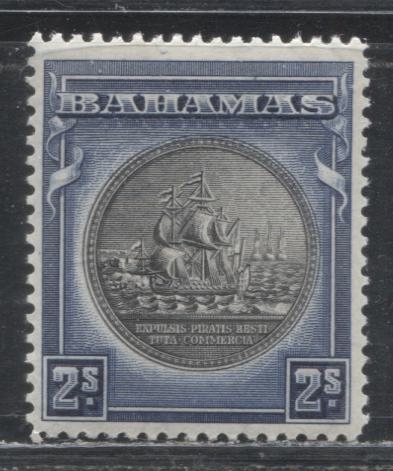Bahamas SG#131a 2/- Slate Purple & Indigo, 1938-1952 Pictorial Definitive Issue, a VFLH Example of the 1942 Printing