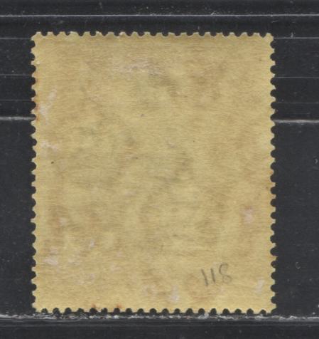 Bermuda SG#118 5/- Green and Red on Yellow 1938-1952 High Value Keyplate Definitive Issue, A Very Fine LH Example of the 1938 Printing, Perf. 14