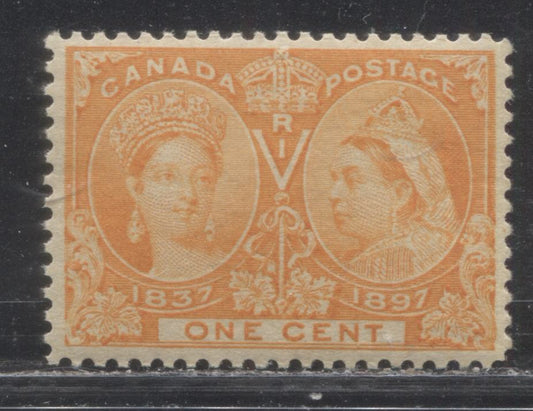 Canada #51i (SG#123) 1c Deep Yellow Orange 1897 Diamond Jubilee Issue, A Very Fine NH Example
