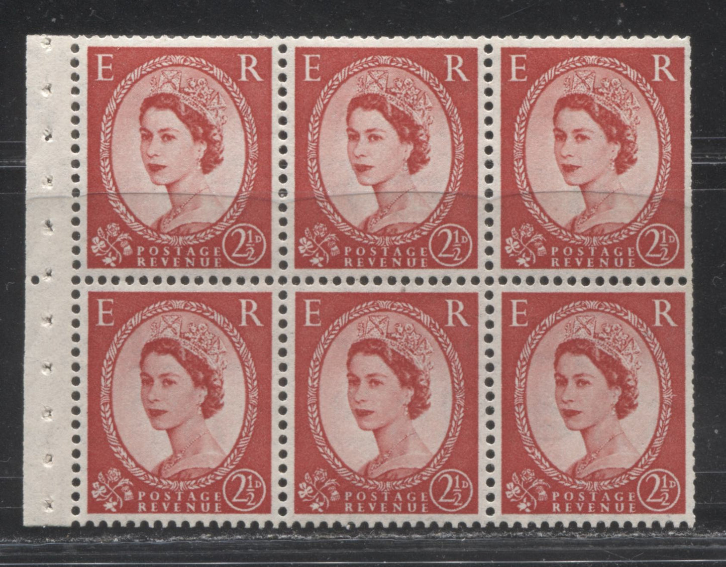 Great Britain SG#F24 2/6d Dull Green & Black Cover 1952-1955 Wilding Issue, A Complete Booklet With Upright & Inverted Tudor Crown Watermark, Panes of 6 and 3 + 3 Labels, Type B GPO Cypher, December 1954