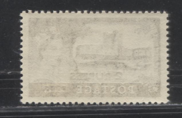 British Postal Agencies in Eastern Arabia SC#63 SG#56a 2R on 2/6d Deep Chocolate Brown, Carrickfergus Castle, 1955-1958 Wilding Issue, A Very Fine NH Example of the Type 2 Surcharge on the Pre-February 1957 Waterlow Printing, Right Bars Misaligned