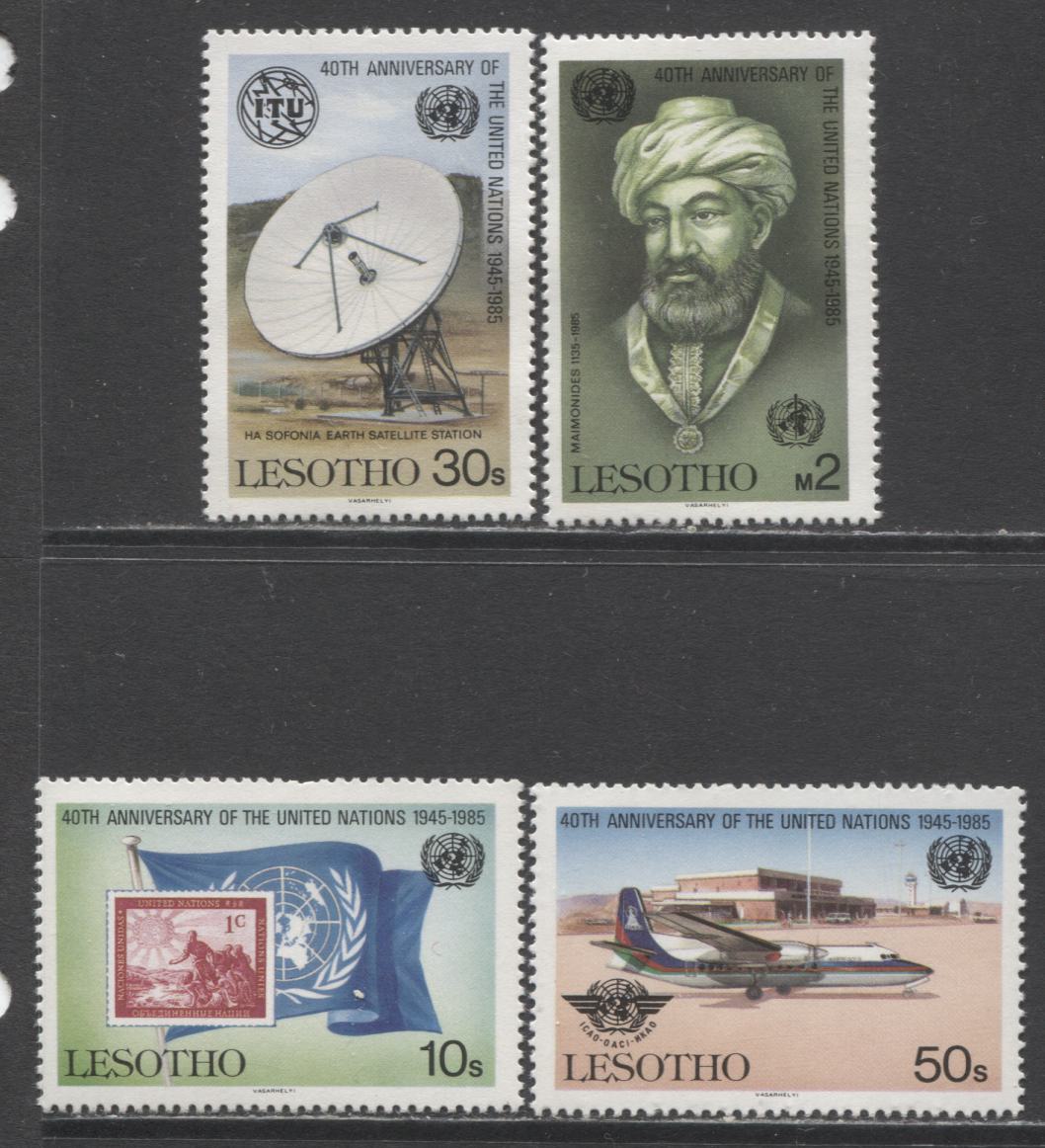 Lot 100 Lesotho SC#403/495 1985 200th Anniversary Of Manned Flight, A VFNH Range Of Singles & Souvenir Sheet, 2017 Scott Cat. $18.2 USD, Click on Listing to See ALL Pictures