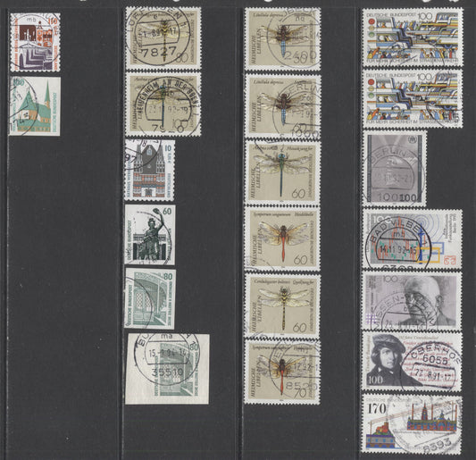 Lot 102 Germany SC#1656-1683 1991-2001 Commemoratives & Definitives, A VF Used Range Of Singles, 2017 Scott Cat. $20.9 USD, Click on Listing to See ALL Pictures