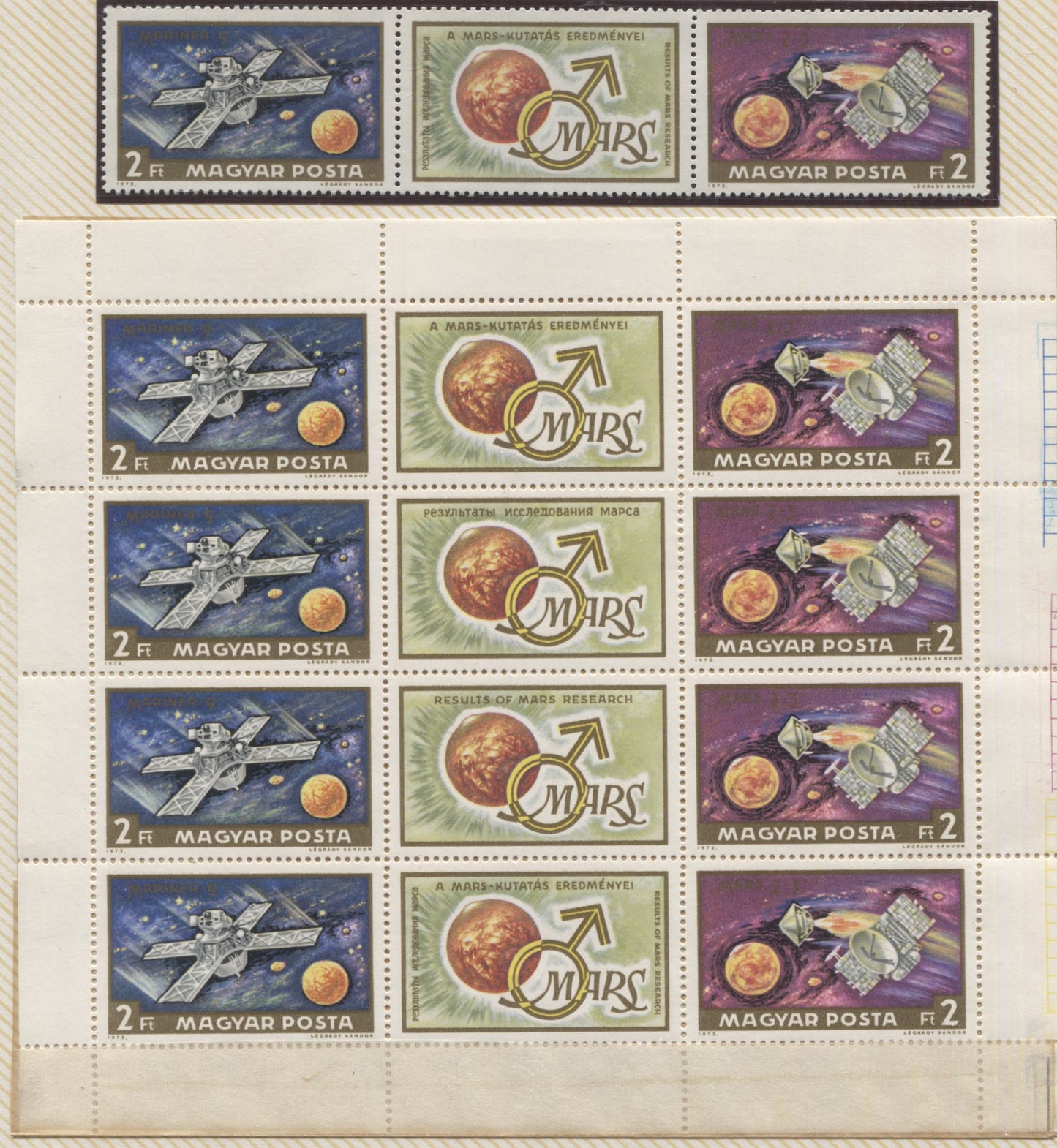 Lot 103 Hungary SC#C304-C312 1970-1971 Airmails, A VFNH Range Of Singles, Perf & Imperf Pairs, Strip of 3 & Sheets of 12, 2017 Scott Cat. $20.25 USD, Click on Listing to See ALL Pictures