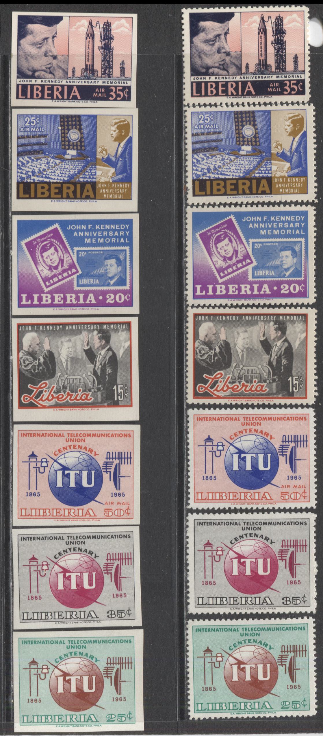 Lot 106 Liberia SC#429/C175 1965-1966 Commemoratives, A VFNH Range Of Perf & Imperf Singles & Souvenir Sheets, 2017 Scott Cat. $20.55 USD, Click on Listing to See ALL Pictures