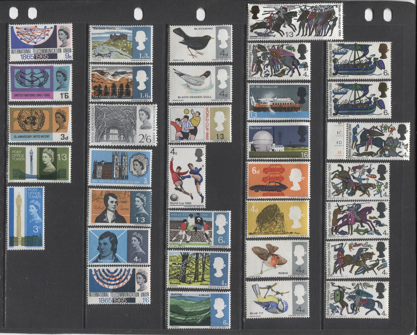 Lot 110 Great Britain SC#438/571 1965-1969 Commemoratives, A FNH/VFNH/OG Range Of Singles & Blocks Of 4, 2017 Scott Cat. $22.65 USD, Click on Listing to See ALL Pictures