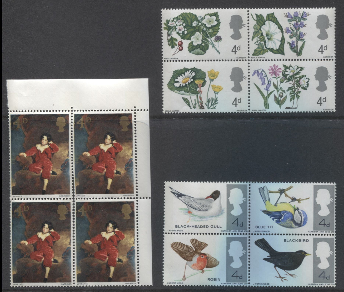 Lot 110 Great Britain SC#438/571 1965-1969 Commemoratives, A FNH/VFNH/OG Range Of Singles & Blocks Of 4, 2017 Scott Cat. $22.65 USD, Click on Listing to See ALL Pictures