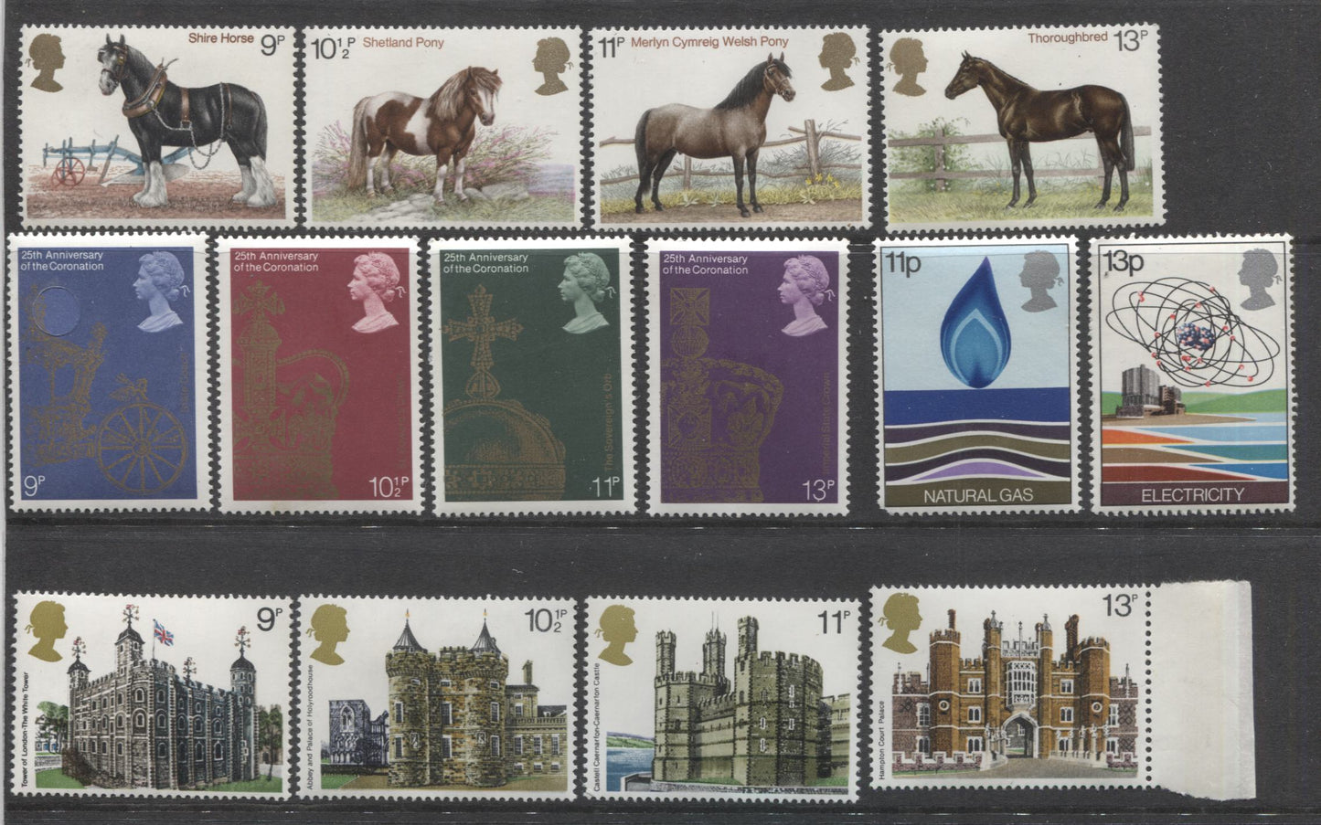 Lot 113 Great Britain SC#685/845 1973-1978 Commemoratives, A VFNH Range Of Singles, 2017 Scott Cat. $22.05 USD, Click on Listing to See ALL Pictures